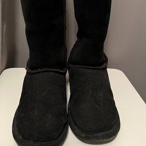Bjorndal Suede Boots, 7, Black, Fuzzy Black Interior